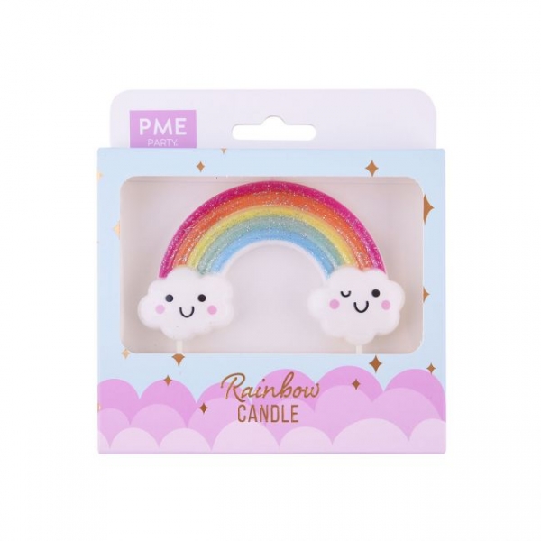 Candle Topper - Glitter Rainbow